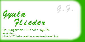 gyula flieder business card